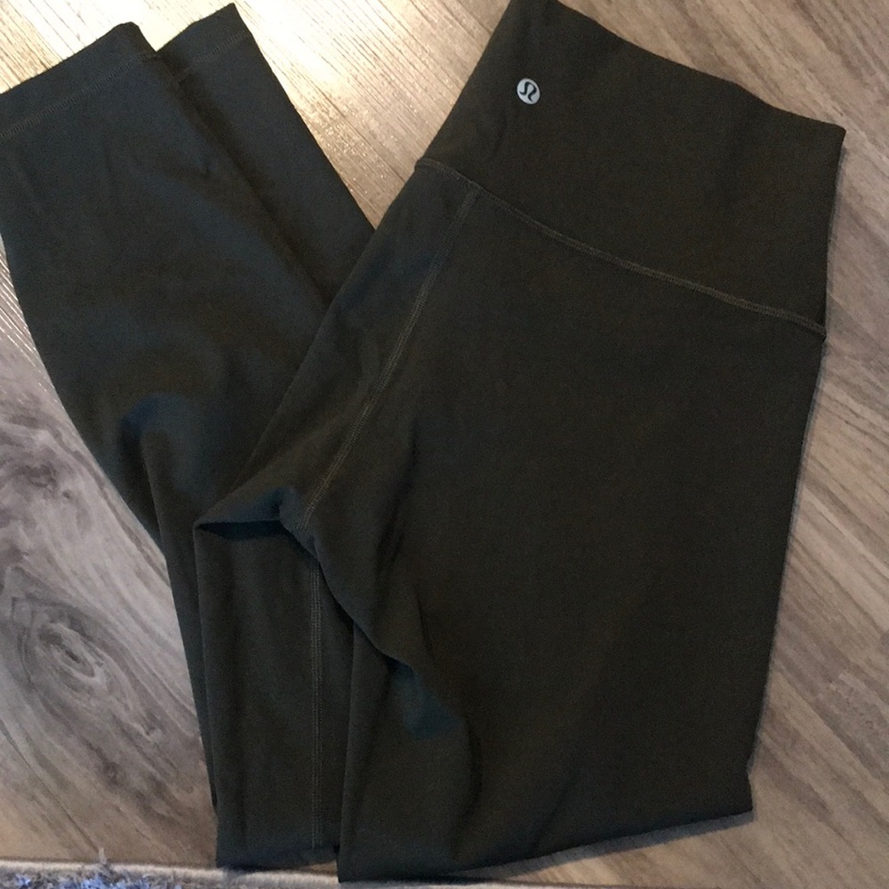 Lululemon Olive Green leggings High Waisted 25"